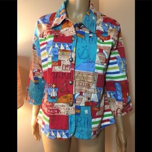 Kaktus Vacation Denim Jacket size XL